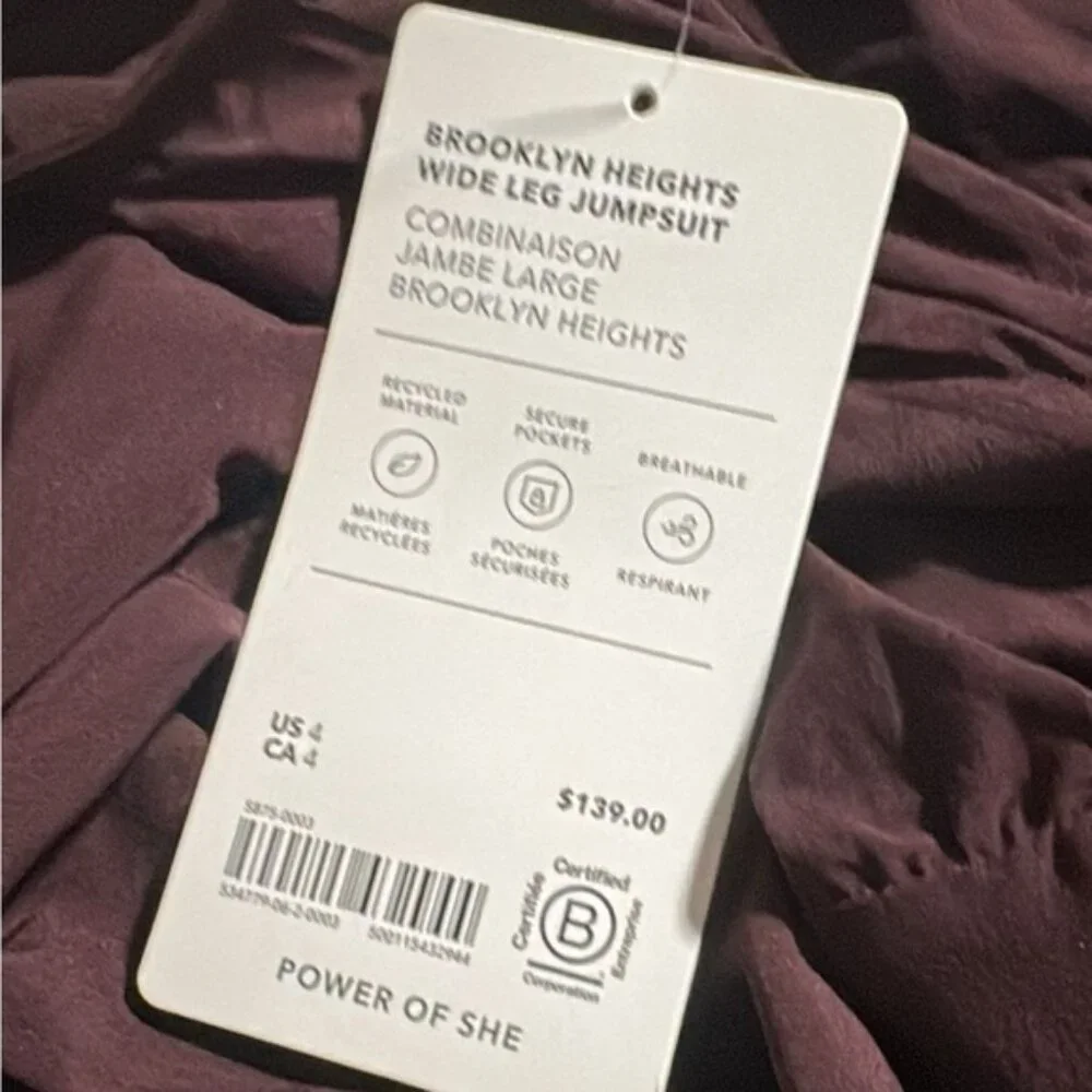 Athleta Brooklyn Heights Wide Leg Jumpsuit // Spiced Cabernet - Picture 9 of 11